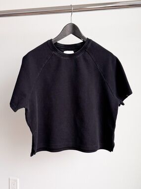 Oak + Fort Boxy Heavyweight Tee Black M 21.75x20.25 Basics Normcore Minimalist